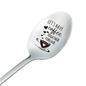 Stocking stuffer, Let’s have coffee together forever spoon, gift for partner NEW